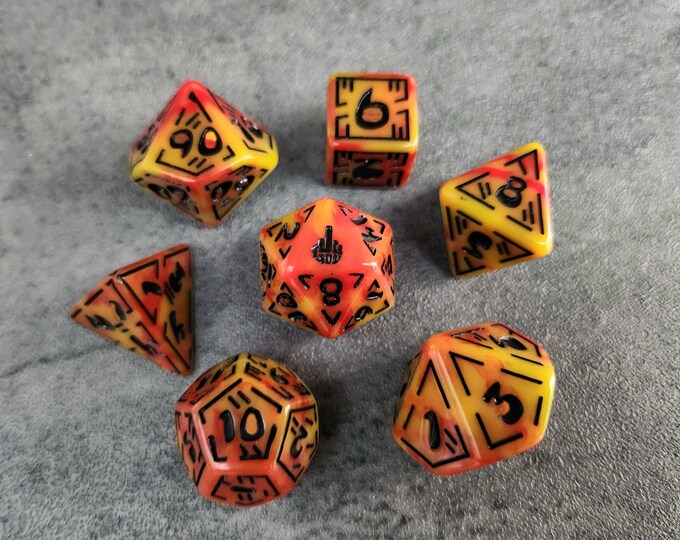 F words Dice Set | Borderlands Theme Dice Set | D&D Dice | DND | Fuck You Dice | Oh Shit Dice