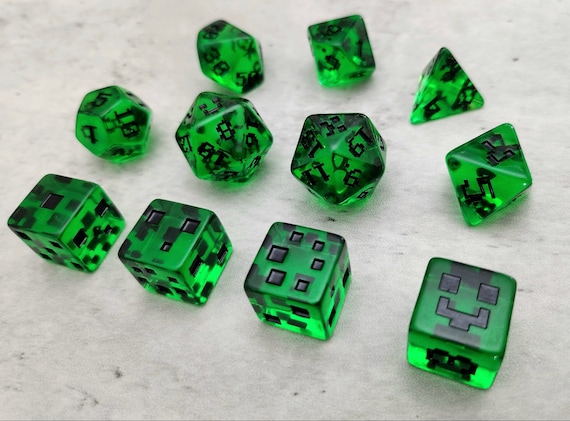 Pixel Dice Set (11pcs) | D&D Dice | DND