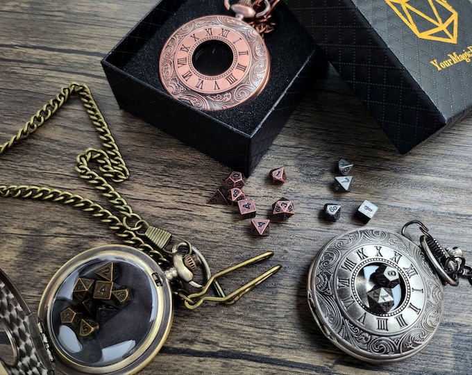 Vintage Pocket Watch Dice | D&D Dice | DND