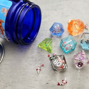 Juego de dados de pez koi / Dados D&D / DND