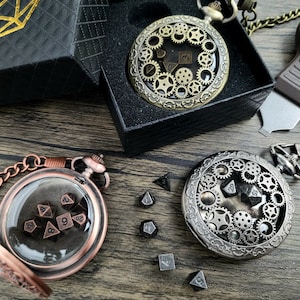 Vintage Pocket Watch Dice | D&D Dice | DND