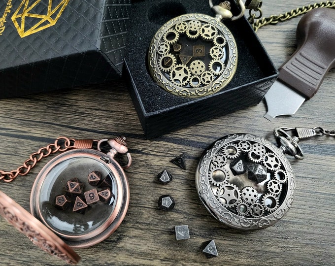 Vintage Pocket Watch Dice | D&D Dice | DND