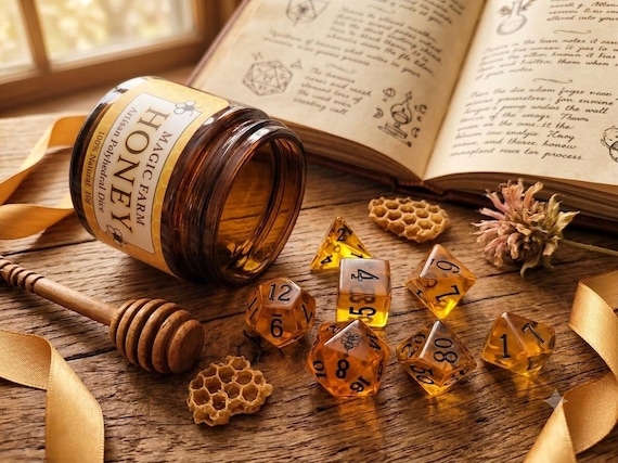Honey Dice Set Bee D20 | D&D Dice | DND