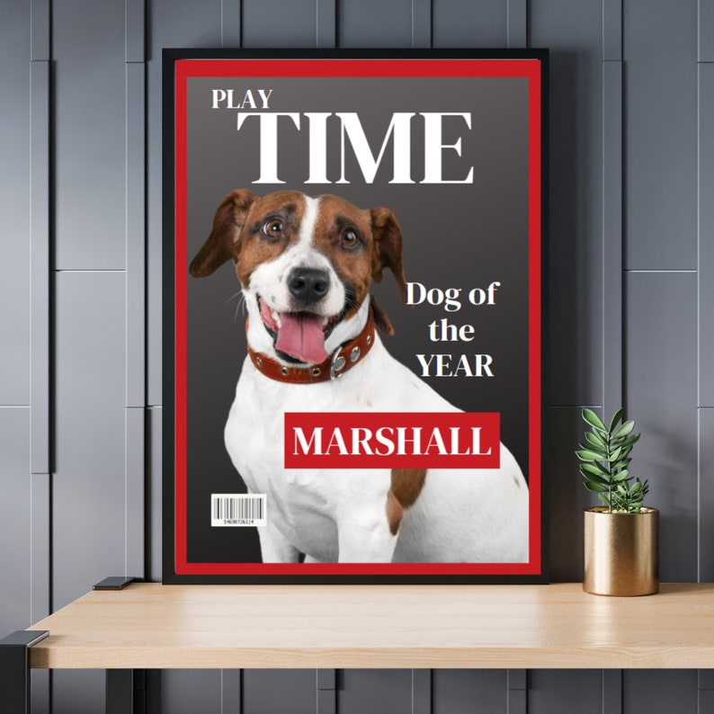 Custom Pet Magazine Cover/ Custom Dog Magazine/ Personalized Pet