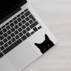 Black Cat Vinyl Sticker | Cat Sticker | Vinyl Sticker | Journaling | Scrapbooking | Kiss- /Hydroflask Sticker / Cat Gift