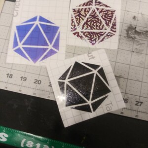 Viynl D20 stickers