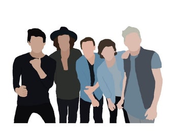 one direction laptop stickers etsy