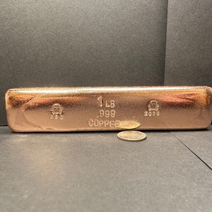 1lb (16oz) hand poured pure 999 copper bar/ingot “Swamp East Bullion”