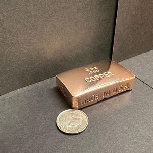 4oz hand poured pure 999 copper bar/ingot “Swamp East Bullion”