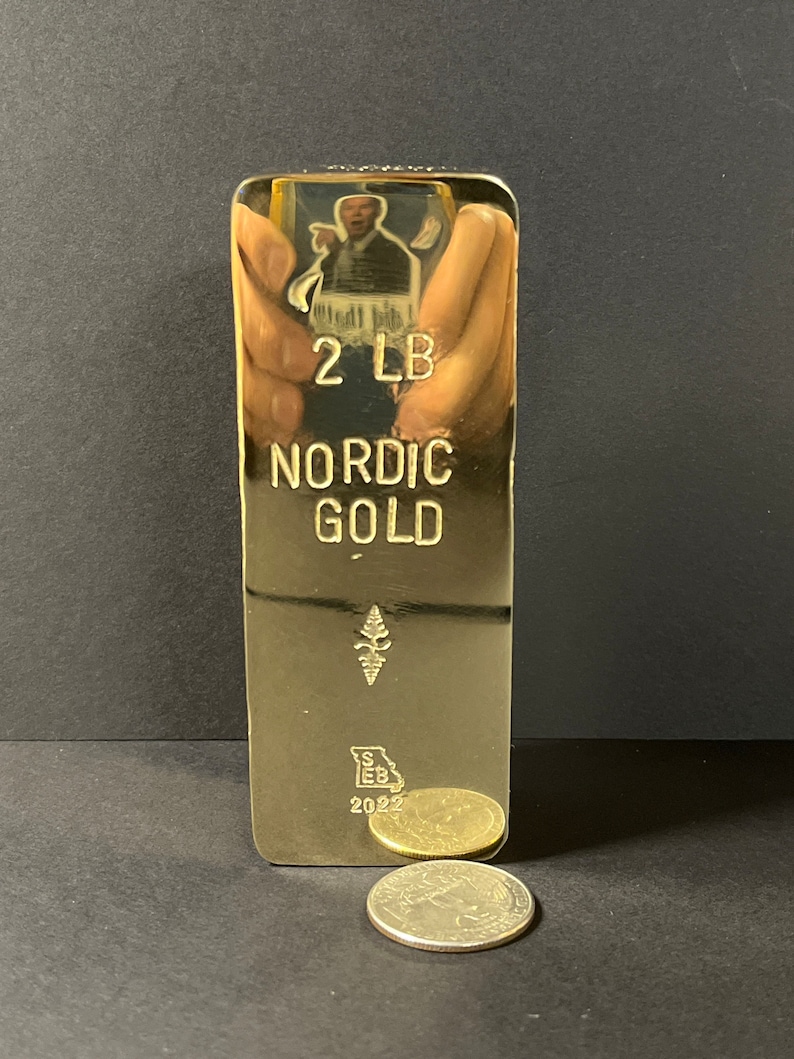 2 Lb 32 Oz Hand Poured Nordic Gold Bar/ingot swamp East Etsy