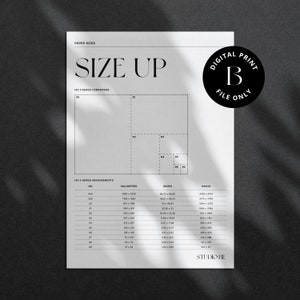 Paper Dimension Sizes, Typography Digital Poster, Art Poster, Graphic Design Poster