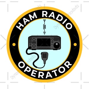 Ham Radio Operator Decal / Sticker - 3&quot; or 2&quot; Circle Vinyl Sticker - Amateur Radio