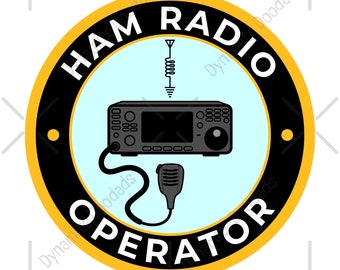 Ham Radio Operator Decal / Sticker - 3" Circle Vinyl Sticker - Amateur Radio