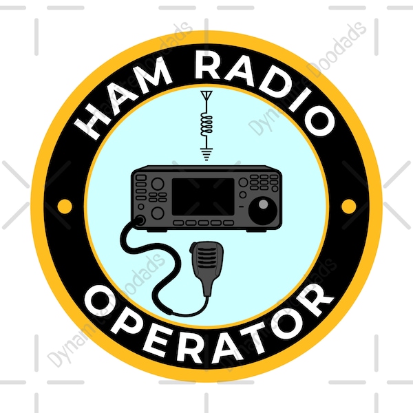 Ham Radio Operator Decal / Sticker - 3" Circle Vinyl Sticker - Amateur Radio