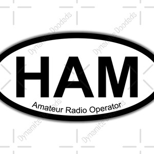 Ham Amateur Radio Operator Decal / Sticker - 4&quot;x3&quot; Oval Vinyl Sticker - Amateur Radio