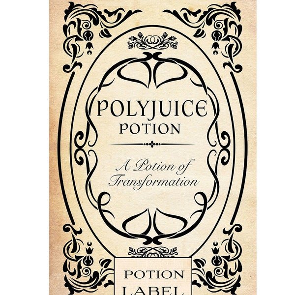 Digital download - Wizard Apothecary Potion Label POLY~JUICE