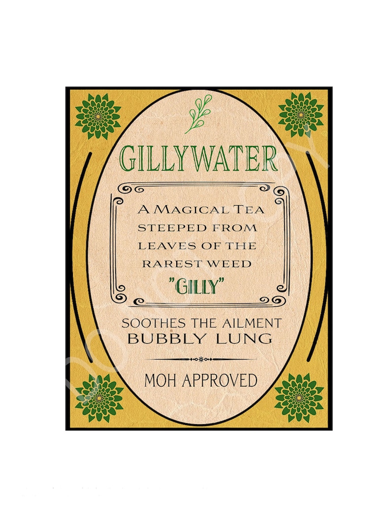 Digital Download Wizard Apothecary Potion Label - GILLYWEED - Etsy
