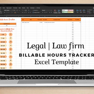 Legal Billable Hours Tracker: Excel/Google Sheets Template (Digital Download)