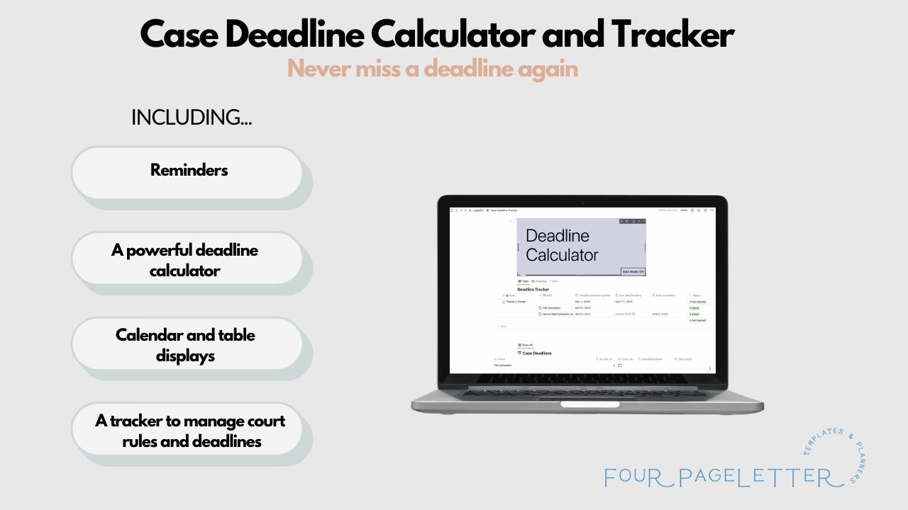 10+ Court Deadline Calculator