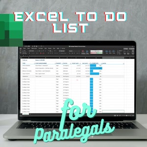 Excel To-Do List for Paralegals | Legal templates | legal office organization