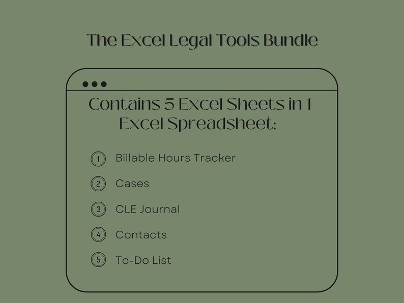Excel Legal Tools Bundle Excel Templates for Legal Professionals, Attorneys, Lawyers, Paralegals