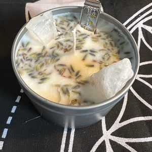 Einmachglas Anhänger mit Bergkristallen