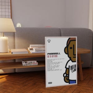 Pharrell "In My Mind" Album Poster - Eine Hommage an den Hip-Pop der frühen 2000er Jahre."