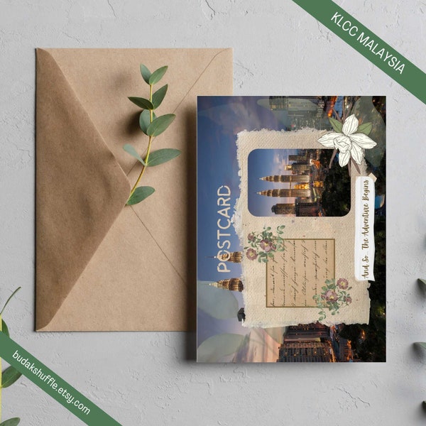 KLCC Malaysia Postcard, creative, crafty, cute postcards Printable and digital postcard