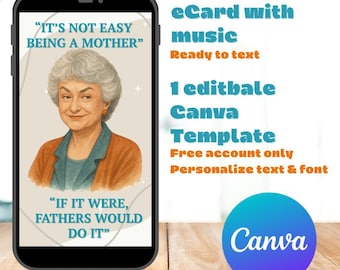 Golden Girls Mothers Day | Animated eCard with music | 1 Ready eCard + 1 EDITABLE template