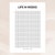My Life in Weeks Poster | Weeks of My Life Calendar | Life in Weeks ...