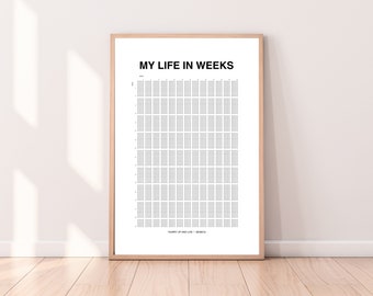 Buy Life in Weeks Poster | Printable Calendar, Seneca Quote (PDF