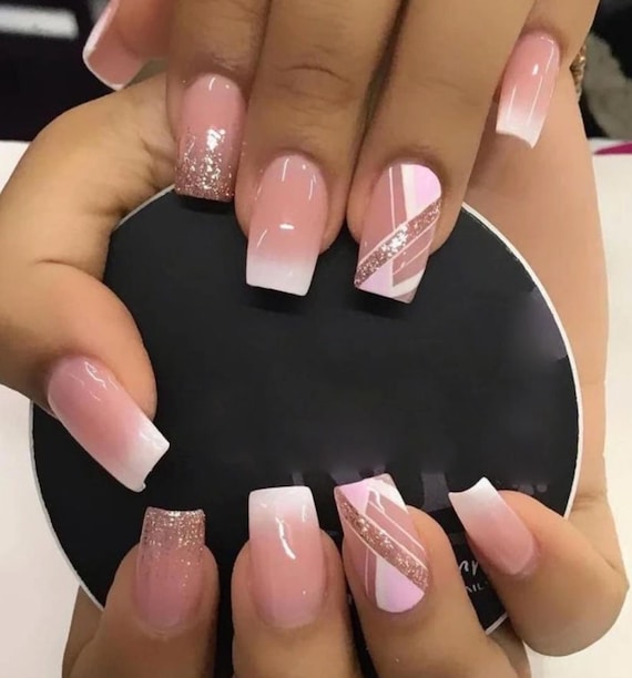 Pink Princess Ombre Nails Summer Nails Gift for Her Women's ... Pink Princess Ombre Nails Summer Nails Gift for Her Women's ... - summer nails