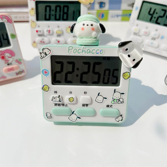 Cute Kitchen Timer, Digital Timer for Cooking, Egg Timer on Desk Table. DIY  Includes Patches and Stickers 