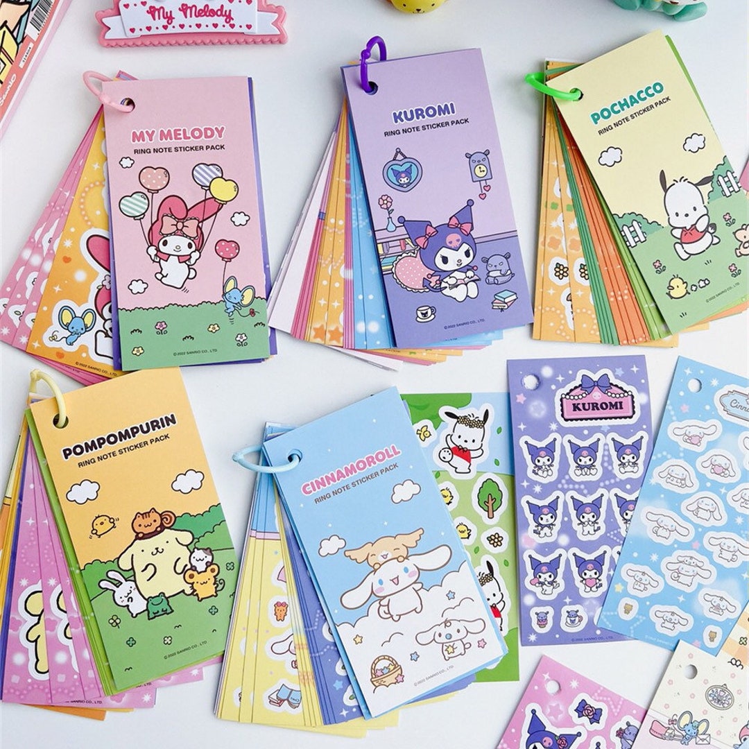 Cute Stickers With Note Pad Memos Pad Kawaii Bullet Journal Etsy