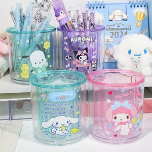 Cute Desk Pencil Holder, 360 Degree Rotating Pen Cup Pot for Desk, Desktop Storage Stationery Organizer, 11.5*10 cm/ 4.5*3.9 in