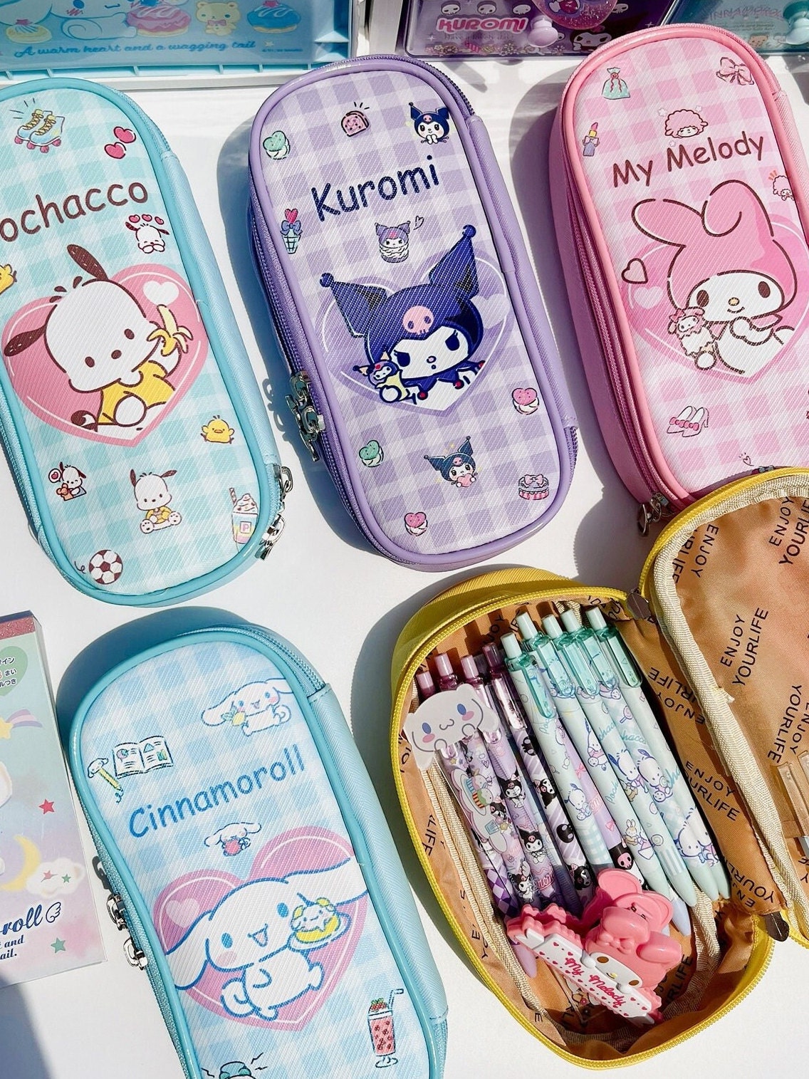 japanese new trending cosmetic pen bags