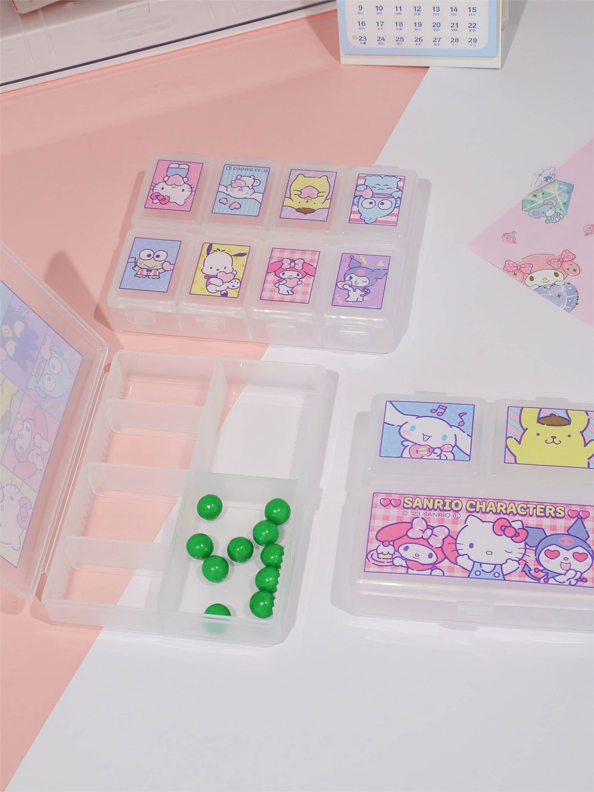 Hello Kitty Cartoon Pill Box Creative Portable Pill Box Kawaii Drug Storage  Box Birthday Gift Hot Fashion
