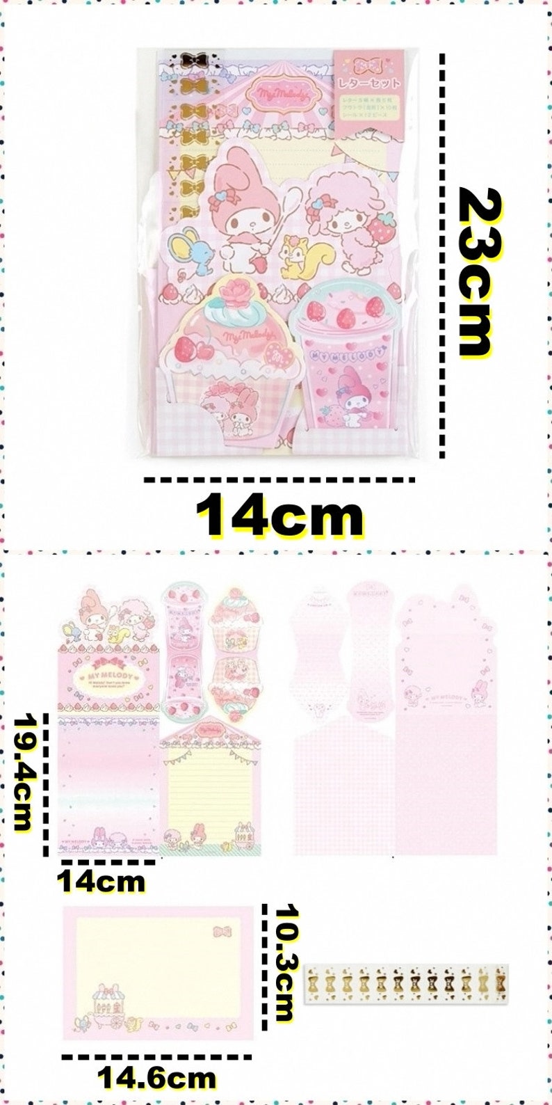 Cute Stationery Paper Envelopes Letter Set Double Side Lined Etsy