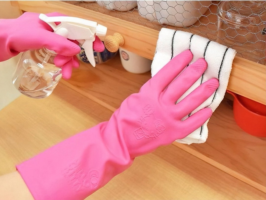 Gants en caoutchouc mignons gants de cuisine Kawaii nettoyage