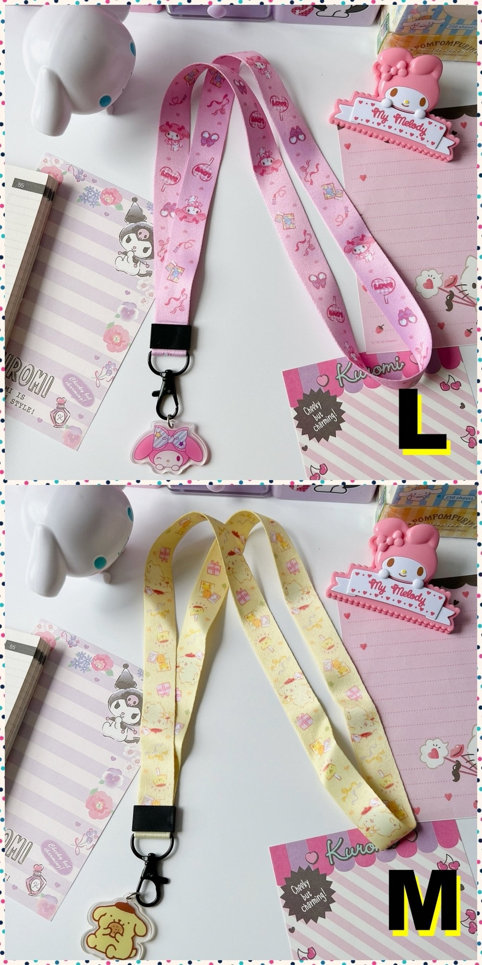 Cute Lanyard Kawaii Keychain Holder ID Badges Strap Keys Etsy UK