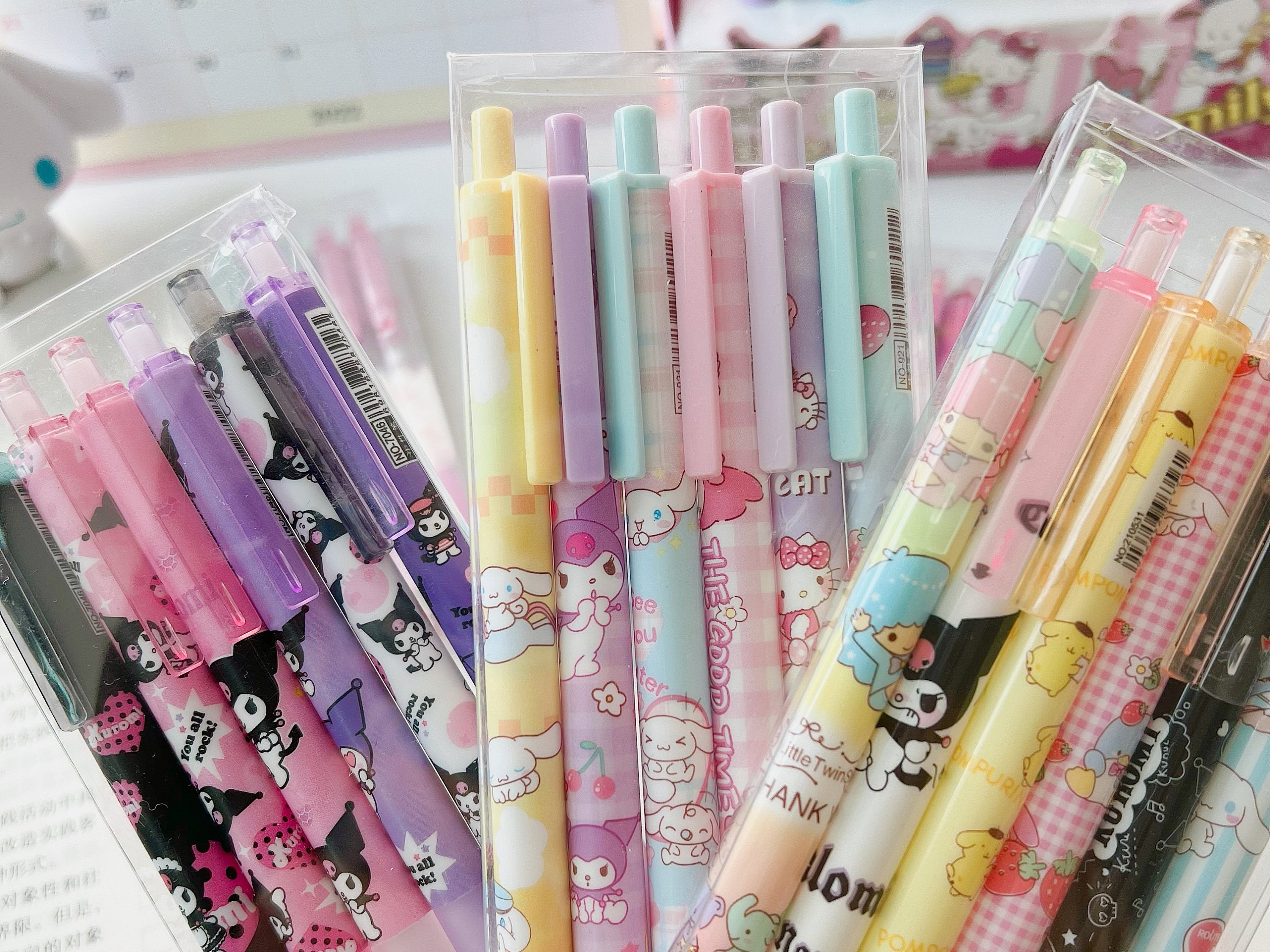 12 Colors/lot 0.5mm Colorful Gel Pen School Office Supply Bullet Days Hand  Account Stationery Kawaii Japanese Pens Style