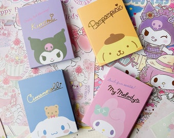 Notes autocollantes mignonnes à quatre volets Bloc-notes mignon Kawaii Post Note Bloc-notes Yami Retour à l'école Cadeau esthétique