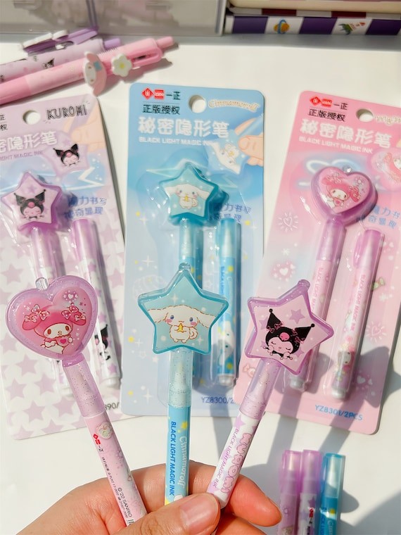 6 UV Spy Pens Invisible Ink UV Light Secret UV Light Pen Messages Kids  Party Bag