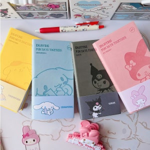 Cute Pocket Notebook Planner Cute A7 Size Durable Hardcover Kawaii Writing Journal Adorable Soft Paper Diary