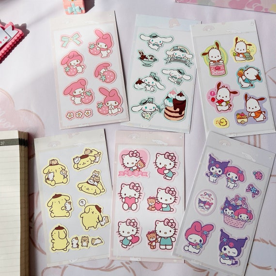 Kawaii Glitter Stickers korean stationery Sticker Aesthetic