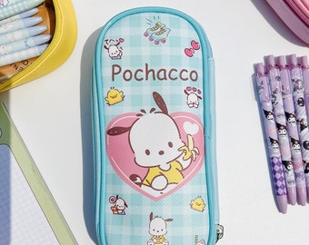 Cartone animato ragazza astuccio per matite simpatico astuccio per penne  triangolo PU astuccio per studenti cartoleria borsa per la conservazione  Maiden kawaii pen bag regali per bambini - AliExpress