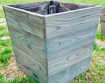 Shou Sugi Ban Wood Planter Box size large