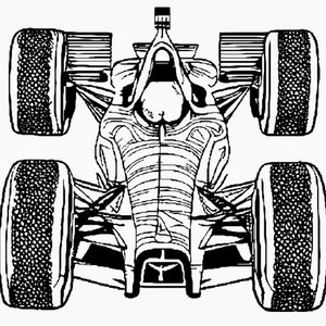 Original Race Car Coloring Pages - Etsy