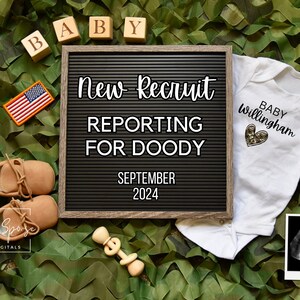 Taking Orders From Our New Recruit l Pregnancy Announcement | Social Media Announcement | Military | Facebook Insta