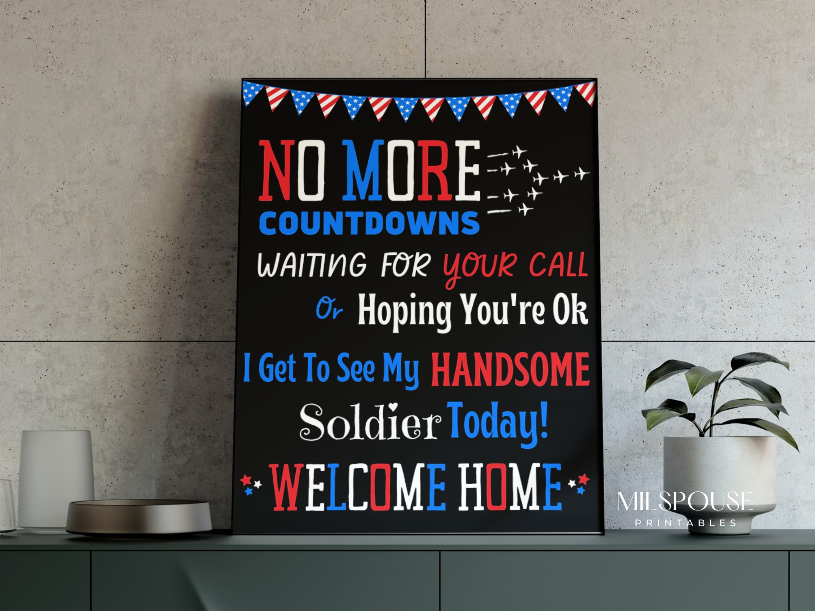 Instant Download - Printable Homecoming Military Sign - Home From ...